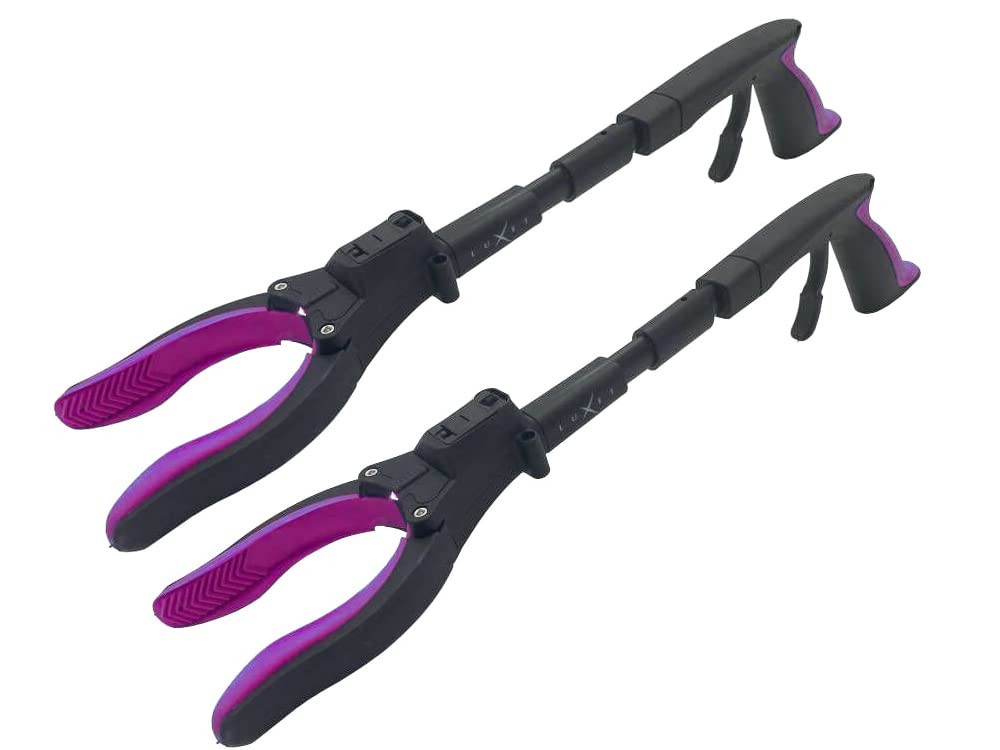 Grabber Tool 19″ Aluminum Magnetic Claw with LED Light, Lightweight Foldable …