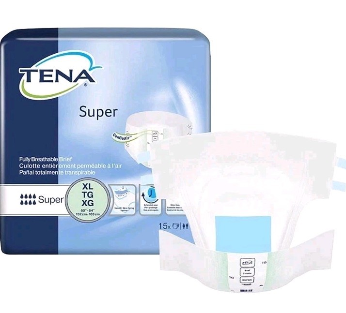 Tena ProSkin Super Incontinence Briefs Size XL Overnight 68011 15 Pack