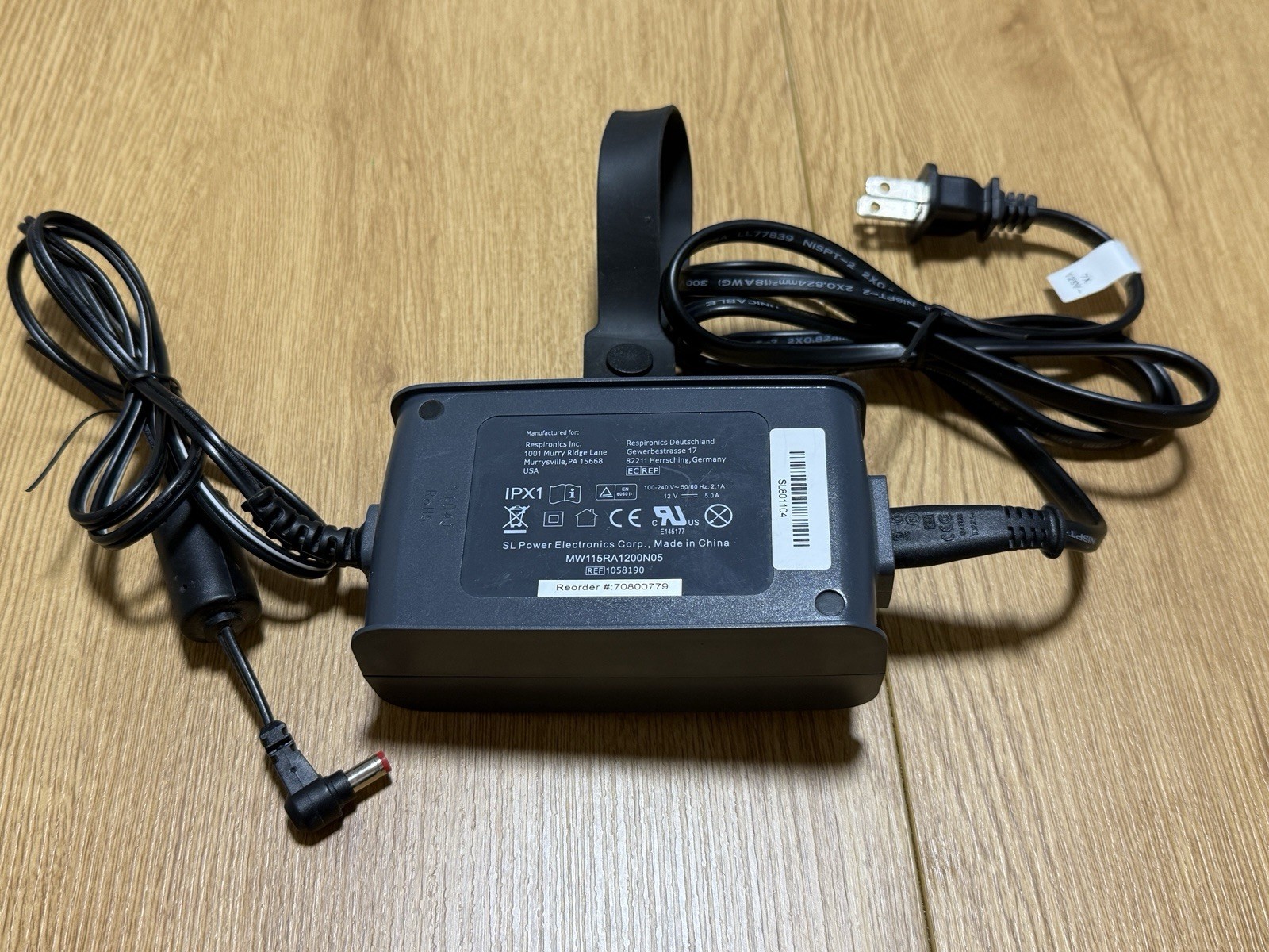 Respironics 12V 5A Power Supply Adapter Charger AC MW115RA1200N05 1058190