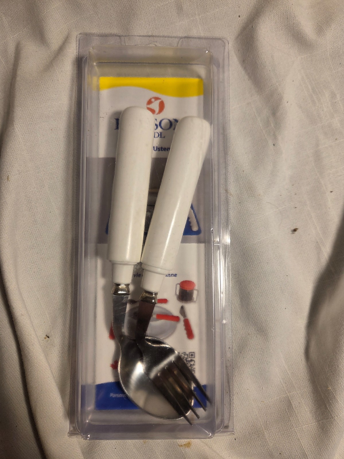 New Parsons ADL Comfort Grip Right Hand Curved Utensils Fork, Spoon Cutlery