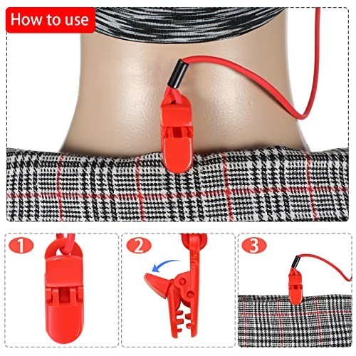 4 Pcs Adjustable Hearing Aid Clips Lanyard Holder Anti-Loss Rope for Seniors