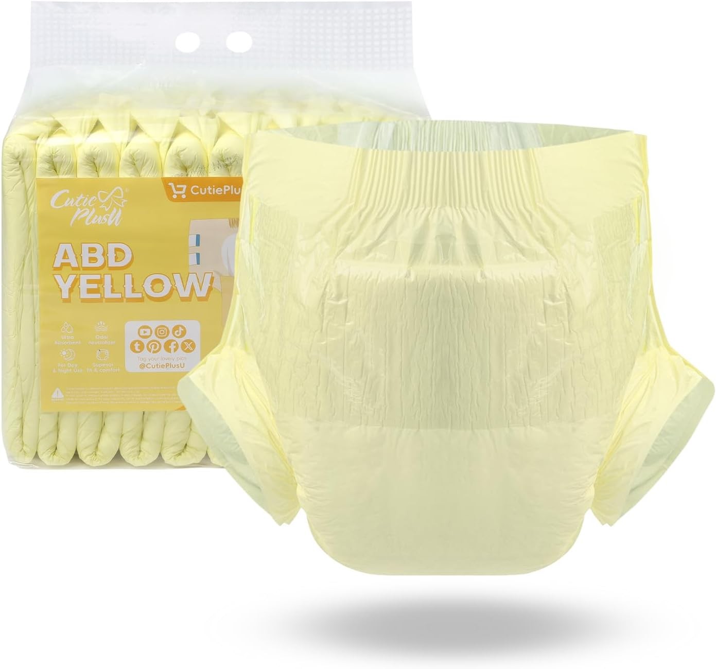 CutiePlusU Disposable Adult Diaper Heavy Absorption Dry Surface Adult Diapers Al