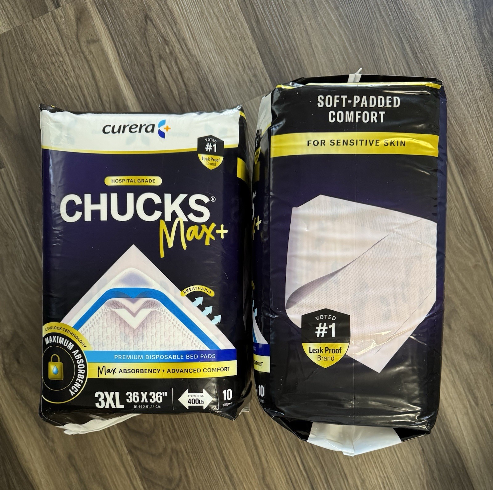 1 Pack of 10 Chucks MAX BED PADS 36 X 36 Curera 3XL 10 Count