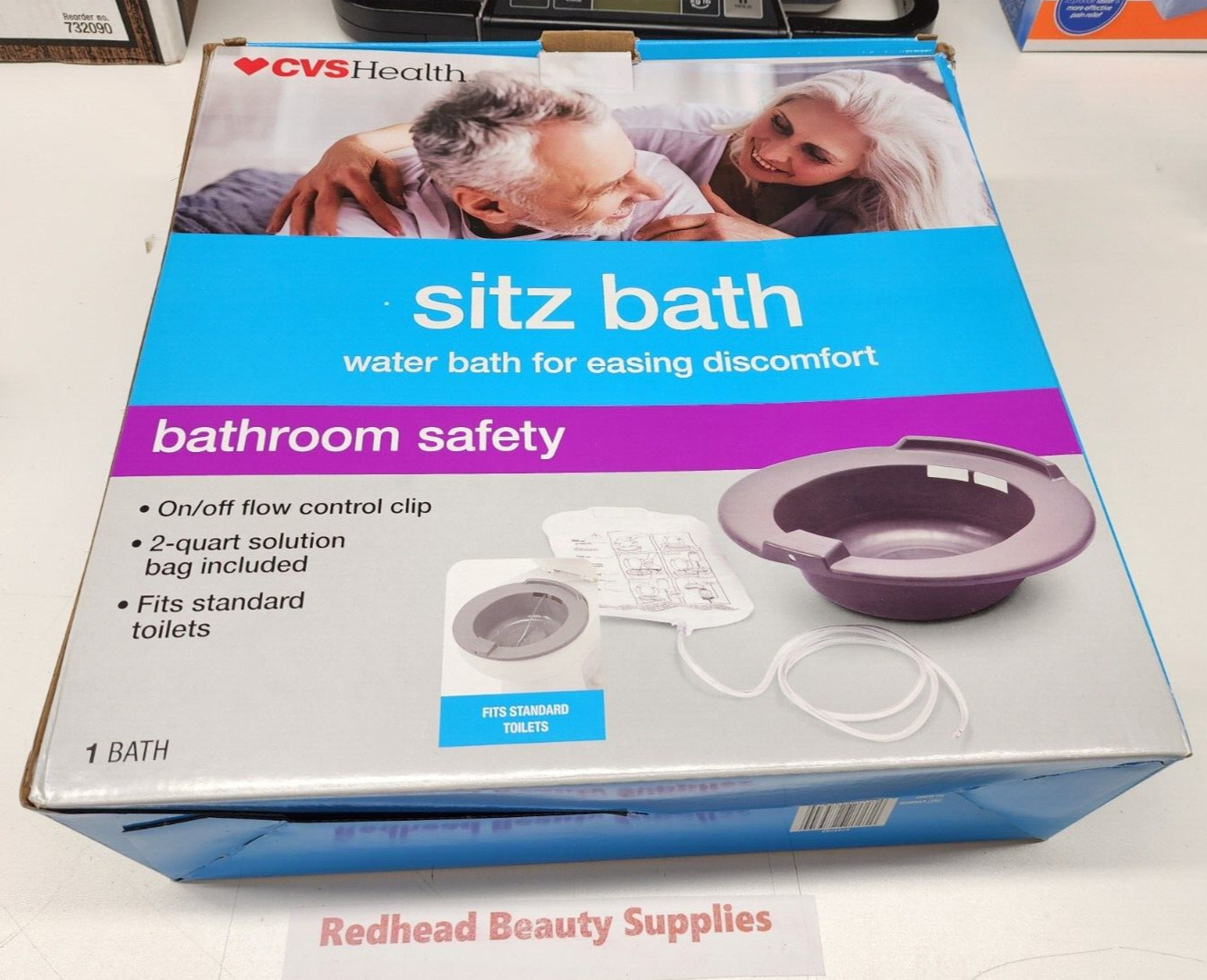 Medical Sitz Bath With On/Off Flow Control Clip & Solution Bag CVS Health NeW