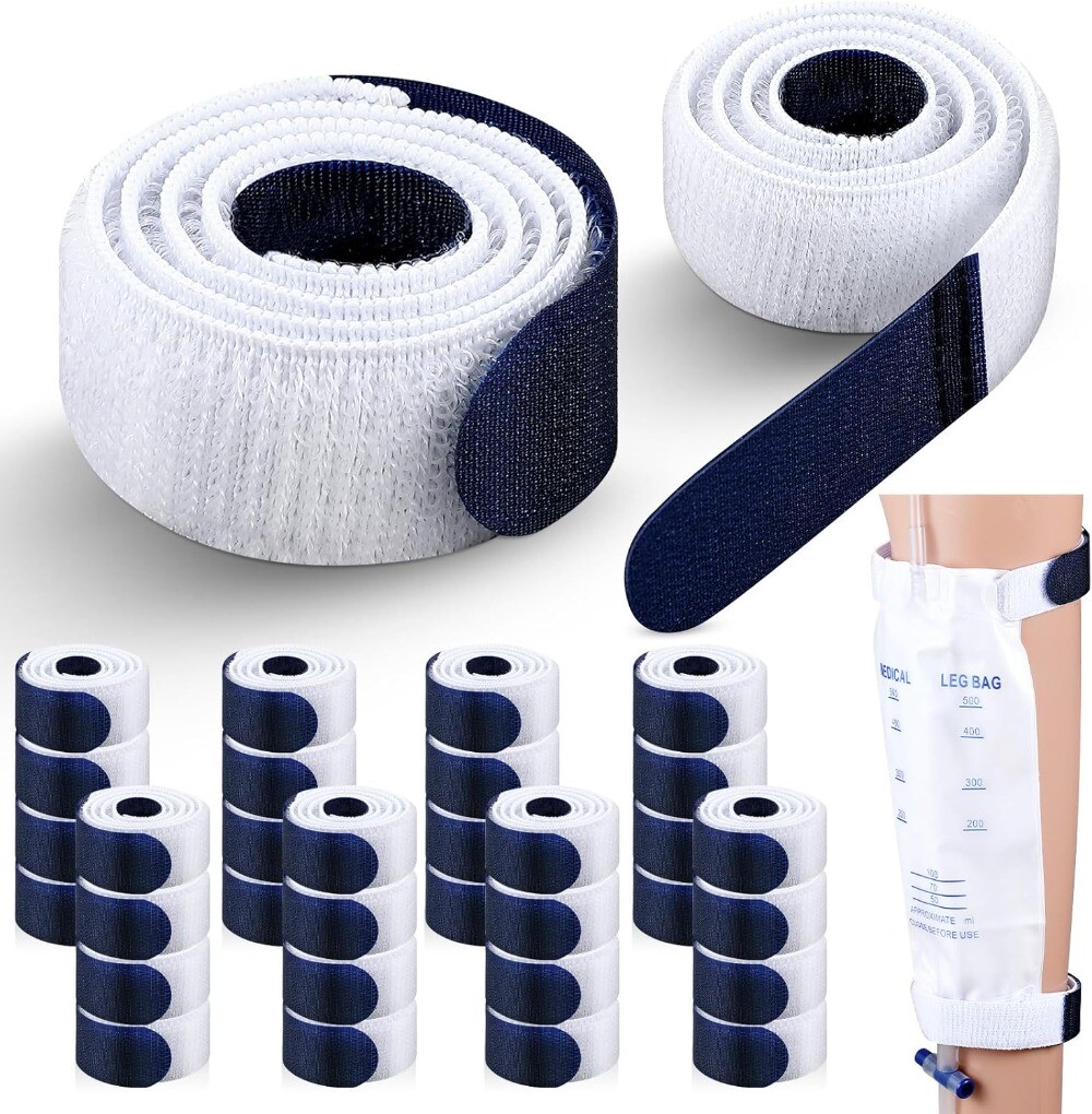 Leg Bag Straps 8/32 Packs, Urine Drainage Bag Strap Catheter Leg Bag Straps Soft