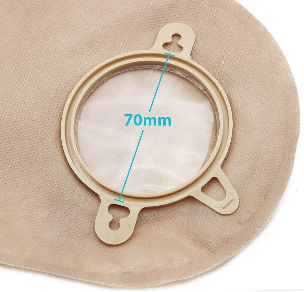 Colostomy Bags, 10PCS Two-Piece Drainable Pouches with Clamp Closure for Colonos