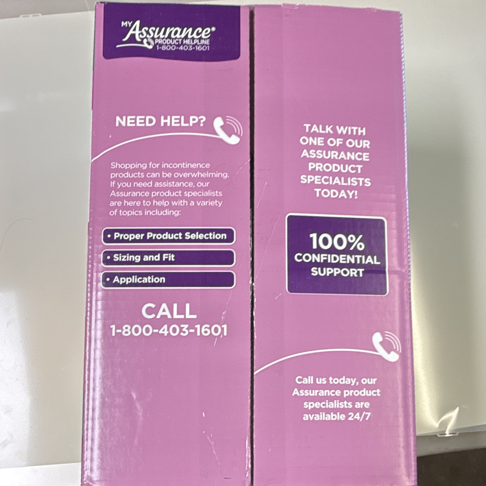 Assurance Discreet Fit for Her Women’s Incontinence Pants L 54ct White Anti-Odor