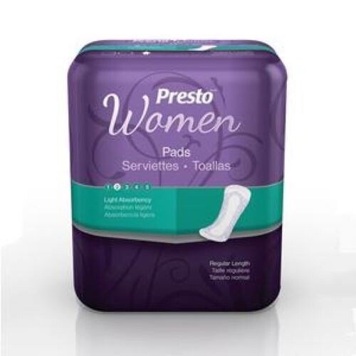 PRS Women Incontinence Pad Light Absorbency Regular 8.5″ Long 180ct Free Ship