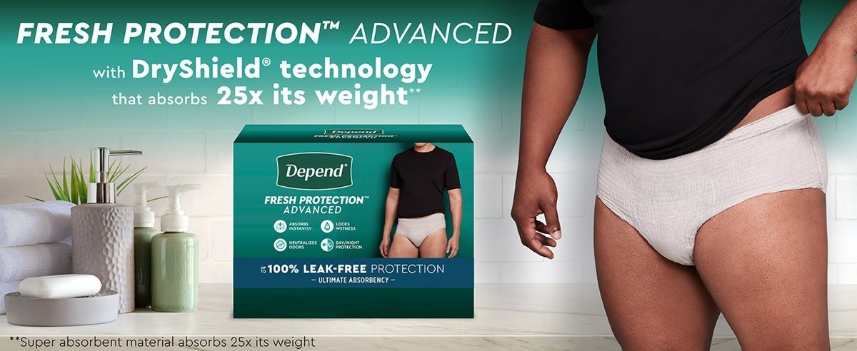 Depend Fresh Protection Advanced for Men (X-Large) – 80 Count – Free Shipping!