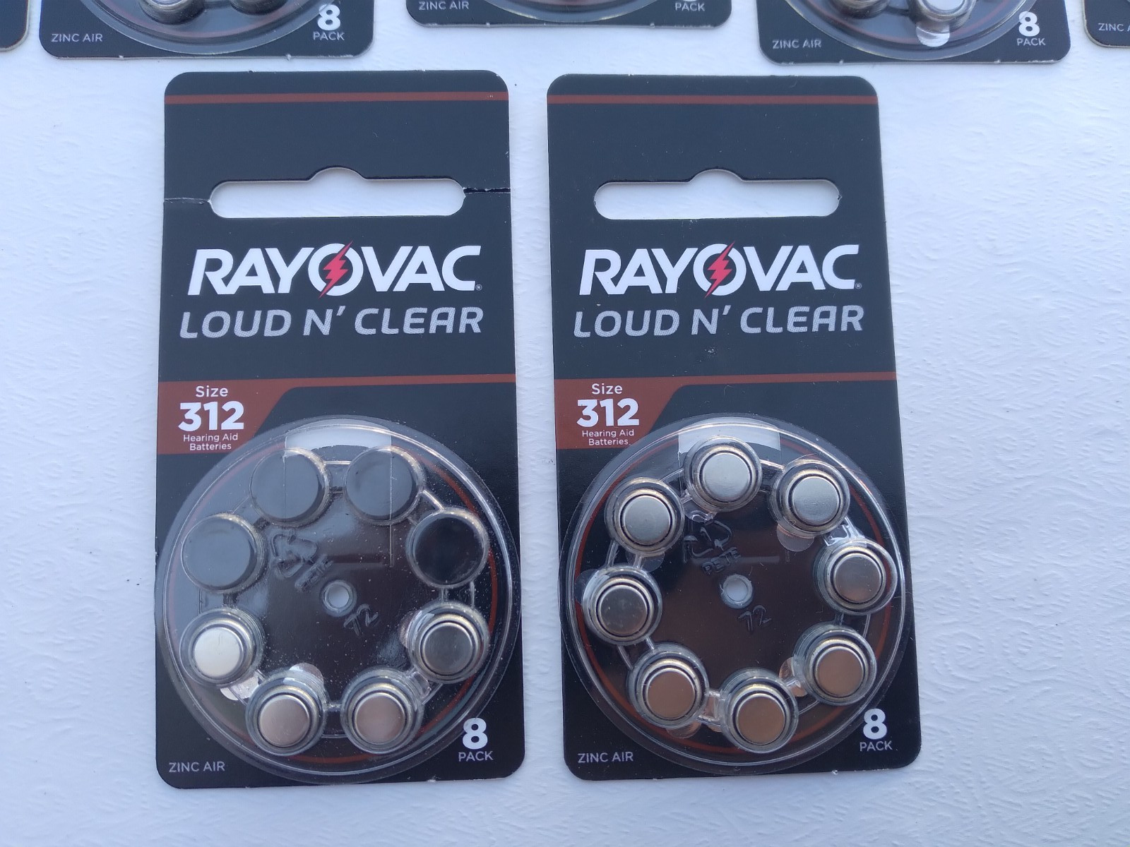 12 Packages Rayovac Loud n Clear 312 Exp 2026 One Open