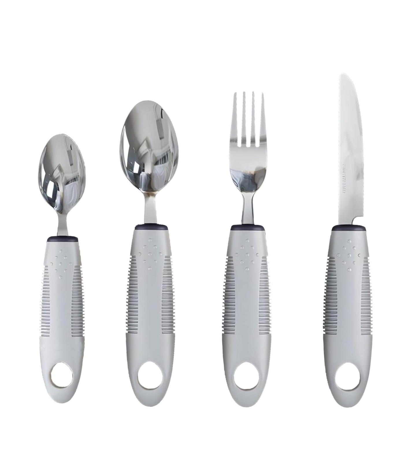 Adaptive Utensils 4-Piece Set – Weighted Utensils for Parkinson’s & Hand Trem…