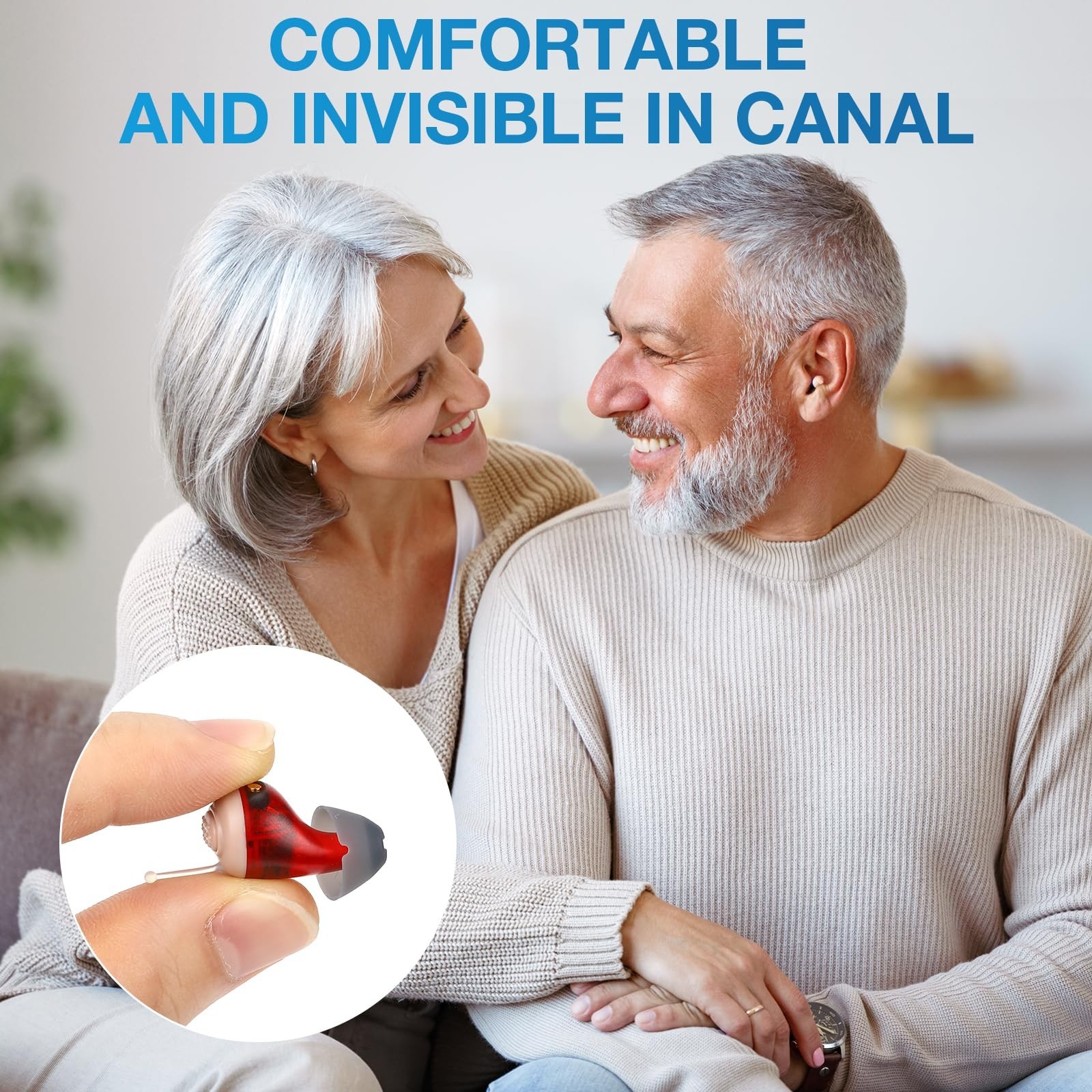 Rechargeable Hearing Aids for Seniors – Noise Cancelling Amplifiers, 48+ Hour Ba