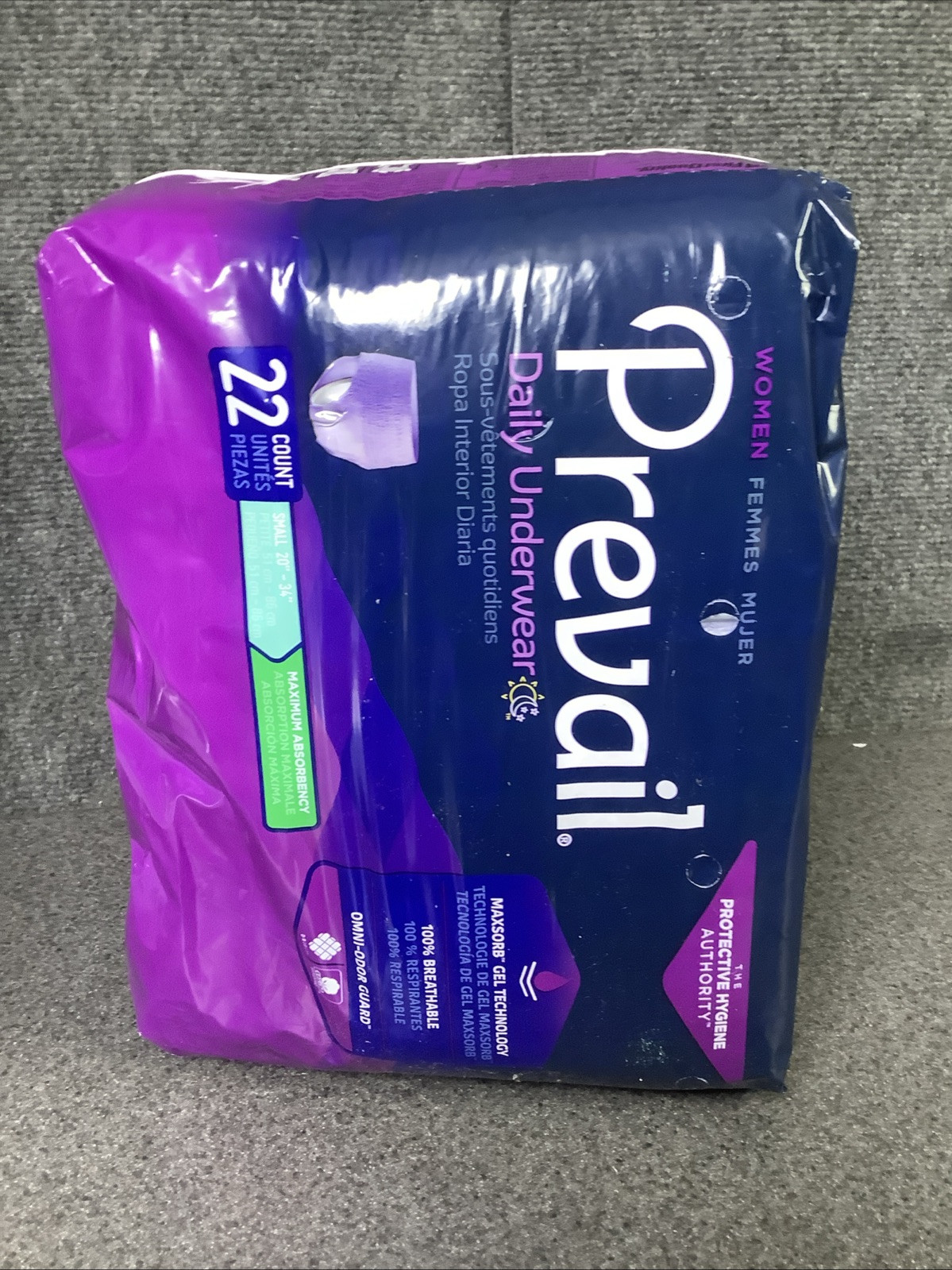 Prevail Daily Disposable Underwear Female Small Maximum 22 Ct M27B