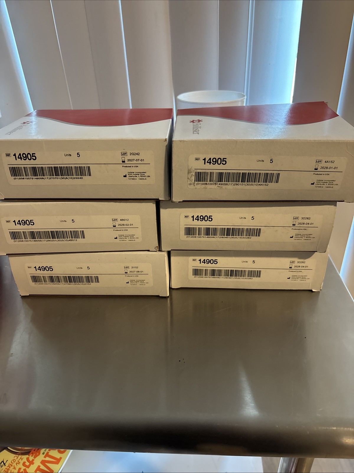 6-Hollister 14905 Precut Extended Wear Ostomy Barrier 57 mm Flange 5 per Box