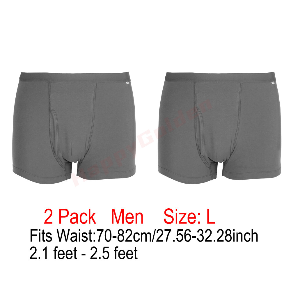 2 Pack Male Female Washable Incontinence Pants Underwear (Mild) Elderly Disabled