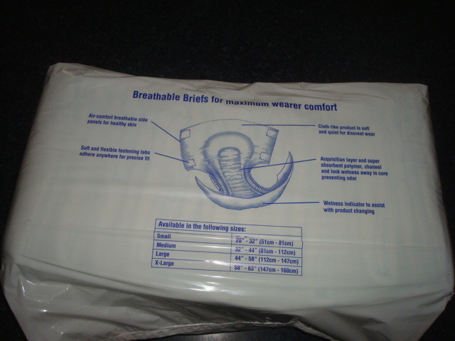 RELY PACK OF 24 BREATHABLE BRIEF SIZE LRG