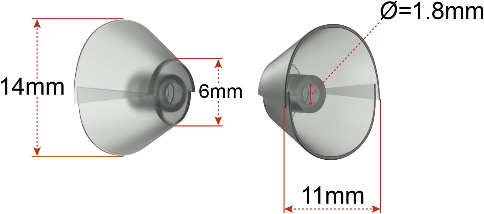 Hearing Aid Tulip Domes for Resound Sure Fit Standard Receiver BTE Hearing