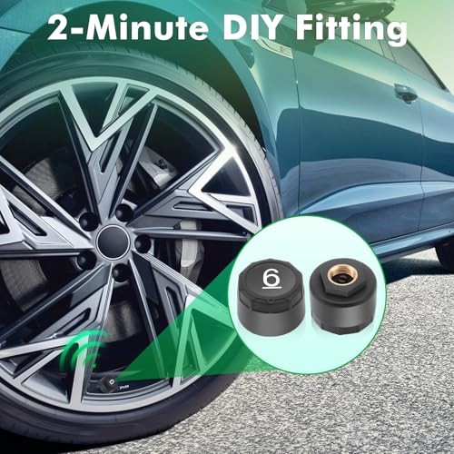 RV TPMS, Solar USB Tire Monitor for RV Trailer Truck, 144PSI with 6 Sensors |