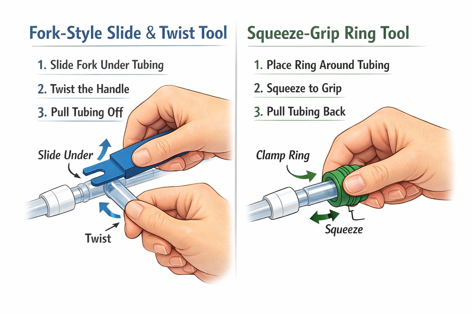 Catheter Tubing Disconnect Tool – Quick‑Release Grip Device .