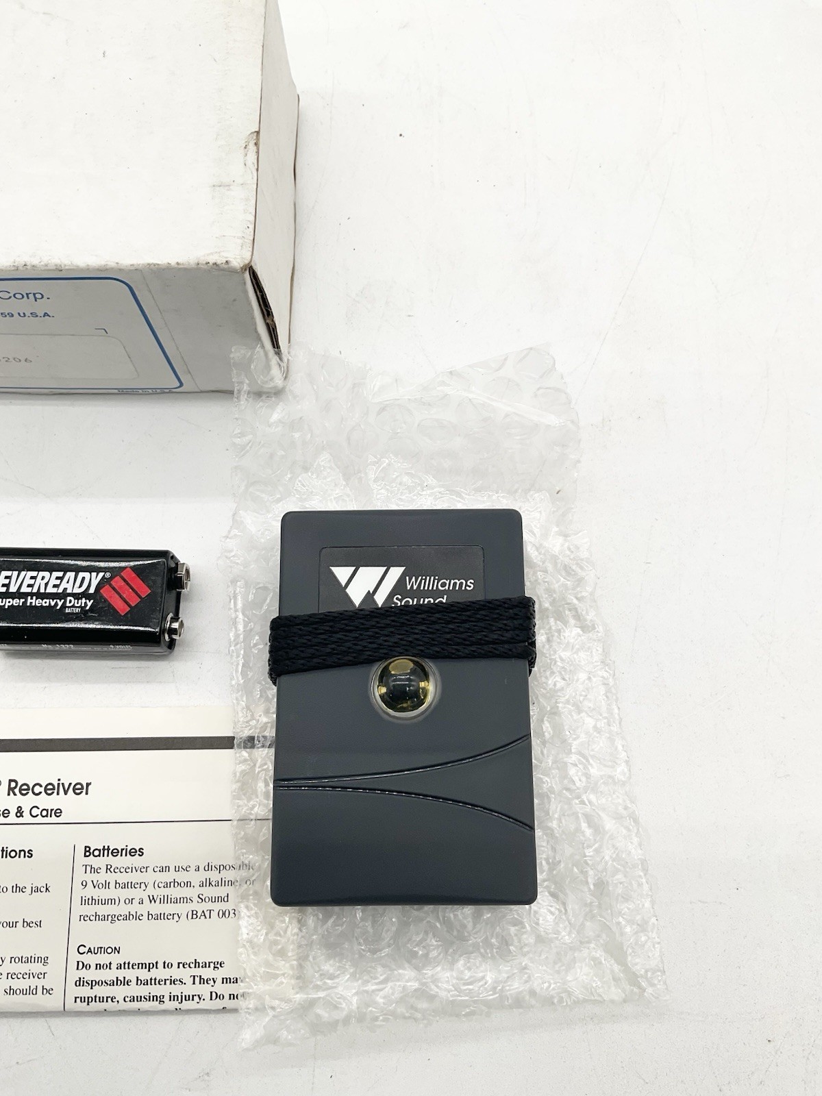 Vintage Williams Sound WIR RX3 Sound Plus Infrared NOS~made In The USA!!S1