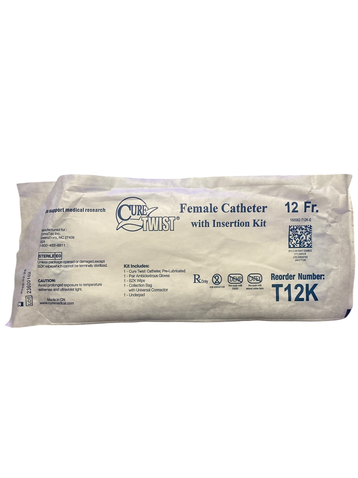 Cure Female Insertion Kit Model T12K Exp 02/26