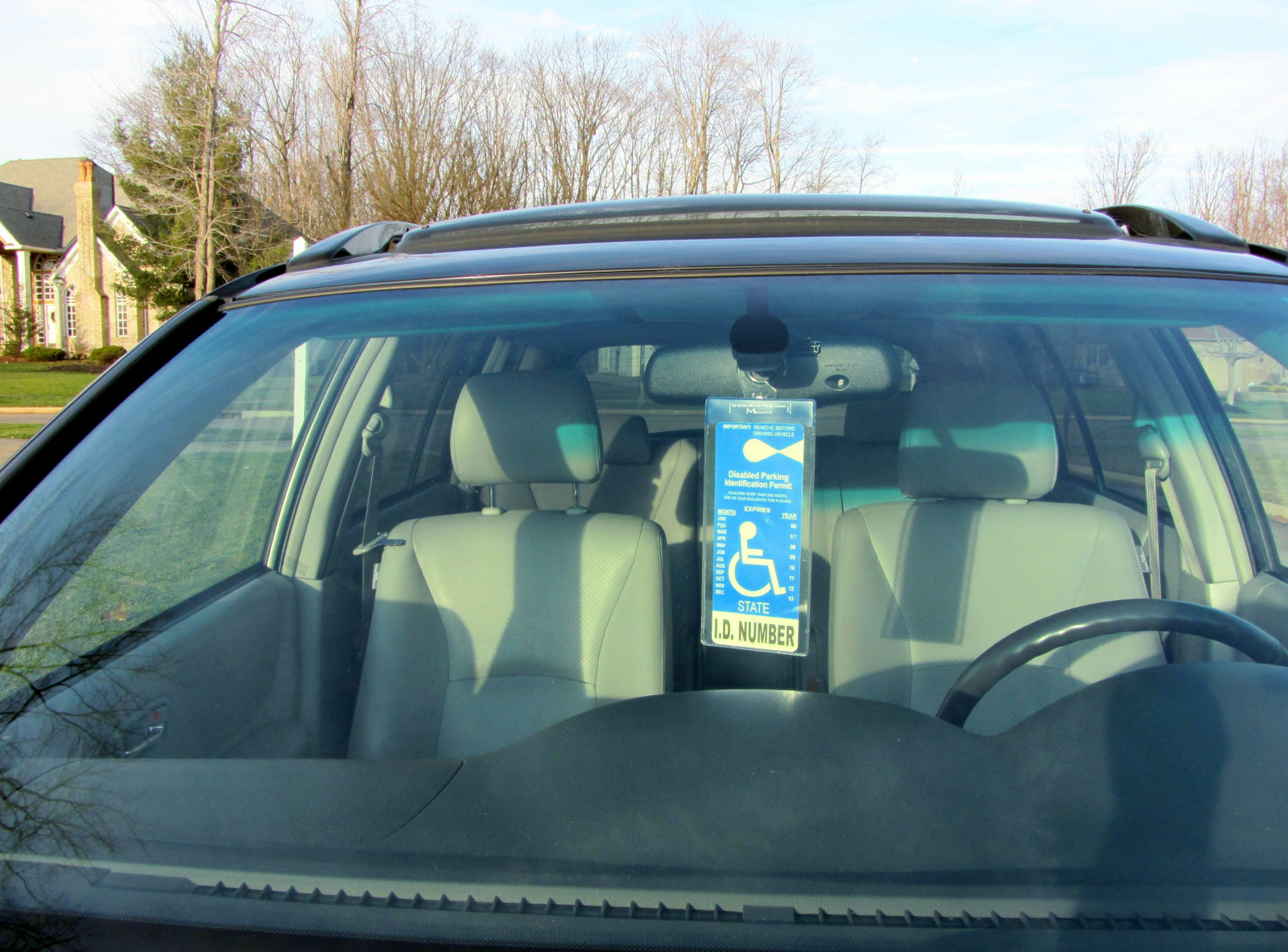 California Handicap Placard Holder & Protector. Sturdy Hook- ON & OFF in a Snap.