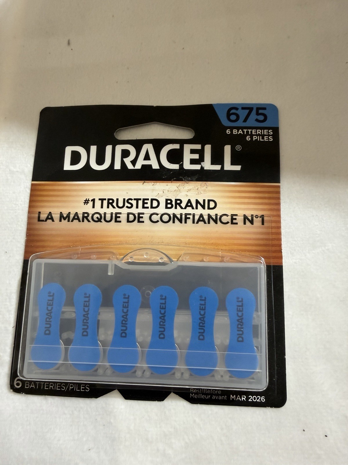 3packsDuracell 675 Hearing Aid Batteries 6 Pack Zinc Air New Best Before 3/26