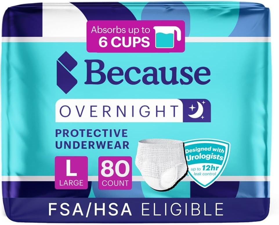 Overnight Absorbency Pull-Ups for Men & Women, Large, 80 Count – Ultimate Lea…