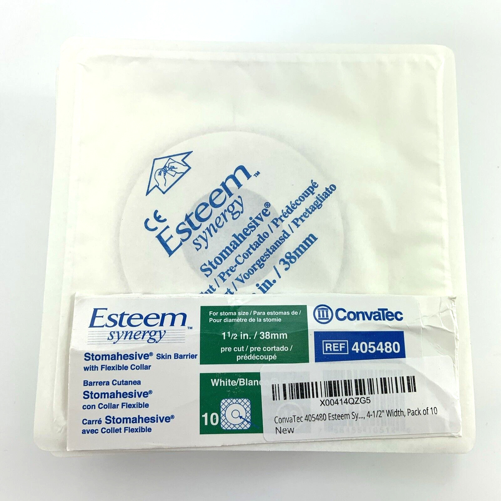 10 Convatec 405480 Esteem Synergy Stomahesive Skin Barrier 1-1/2″ Pre Cut New