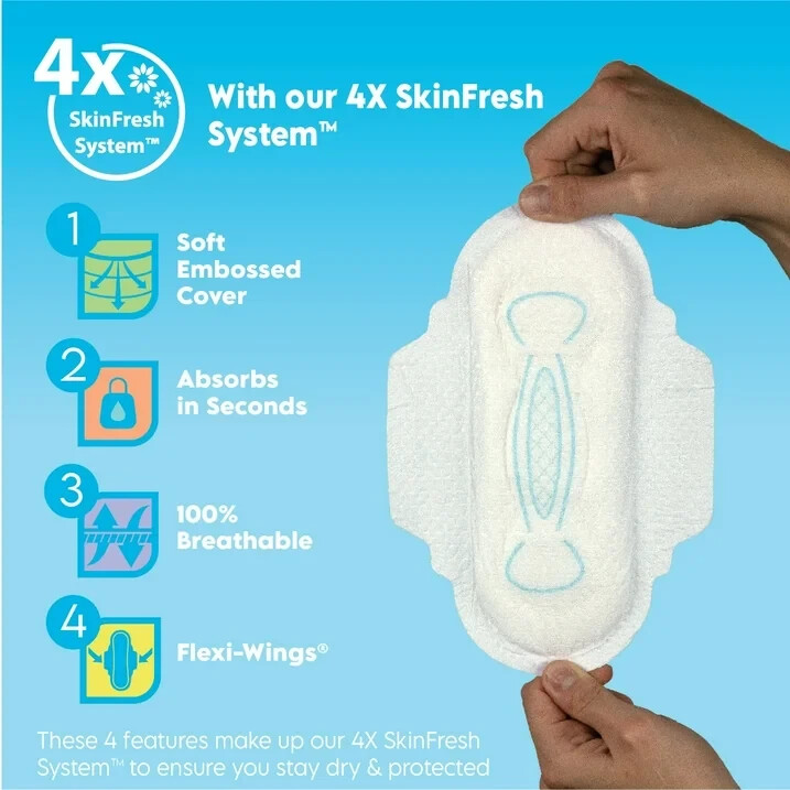 Equate Super Absorbency Maxi Pads with Wings, Size 3 – 156 Count (6 Packs of 26)