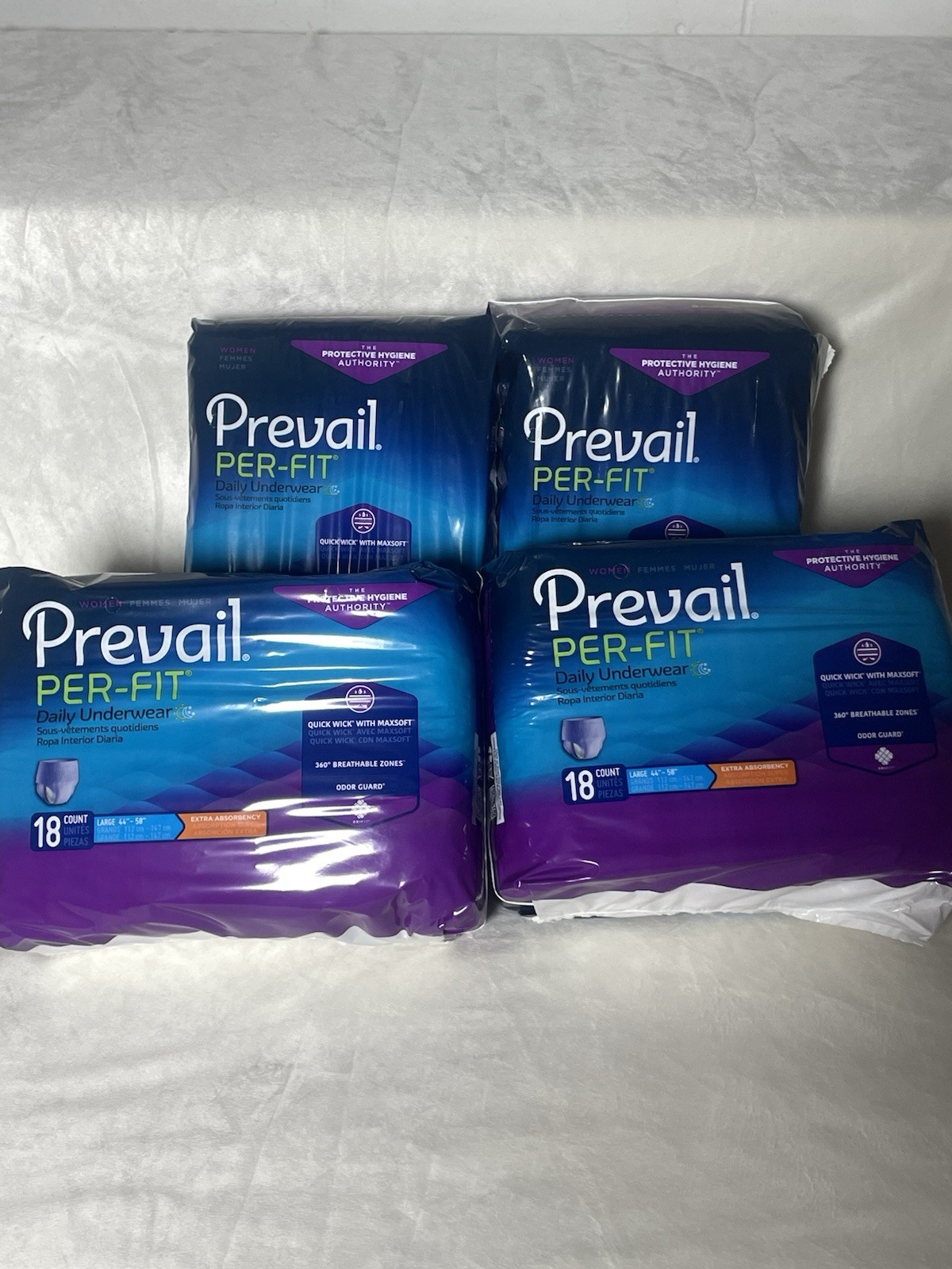 Prevail Disposable Underwear Female Size LargePFW-513 72 ct. (4 pk./18 ea.)