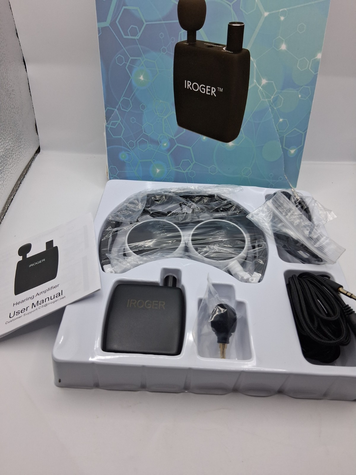 IROGER Rechargeable Hearing Amplifier Device For Seniors With Directional Mic