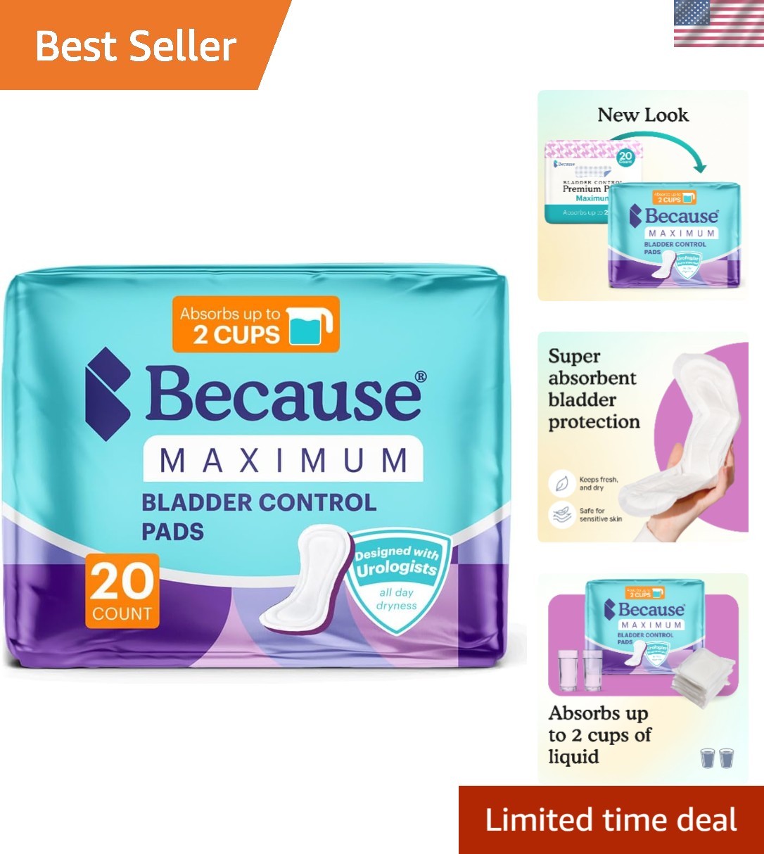 Maximum Absorbency Incontinence Pads for Women – Discreet & Secure Protection…