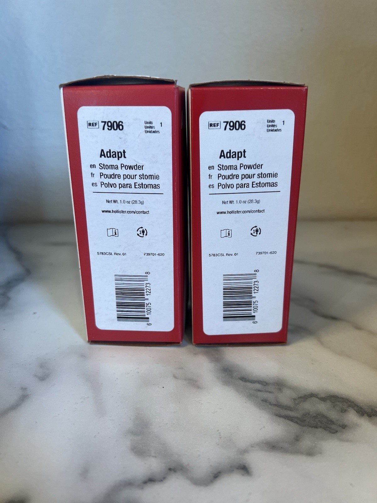 2 Hollister 7906 Adapt Stoma Powder 1 oz Bottles, New, Expires 2028 Or After