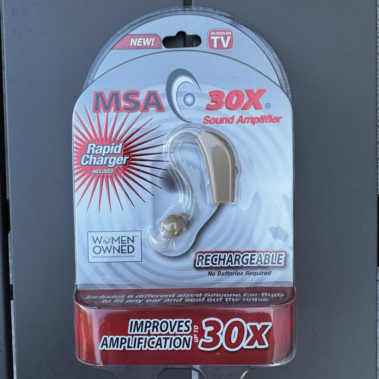 MSA 30x Sound Amplifier Rechargeable Ear Bud Charger Sealed