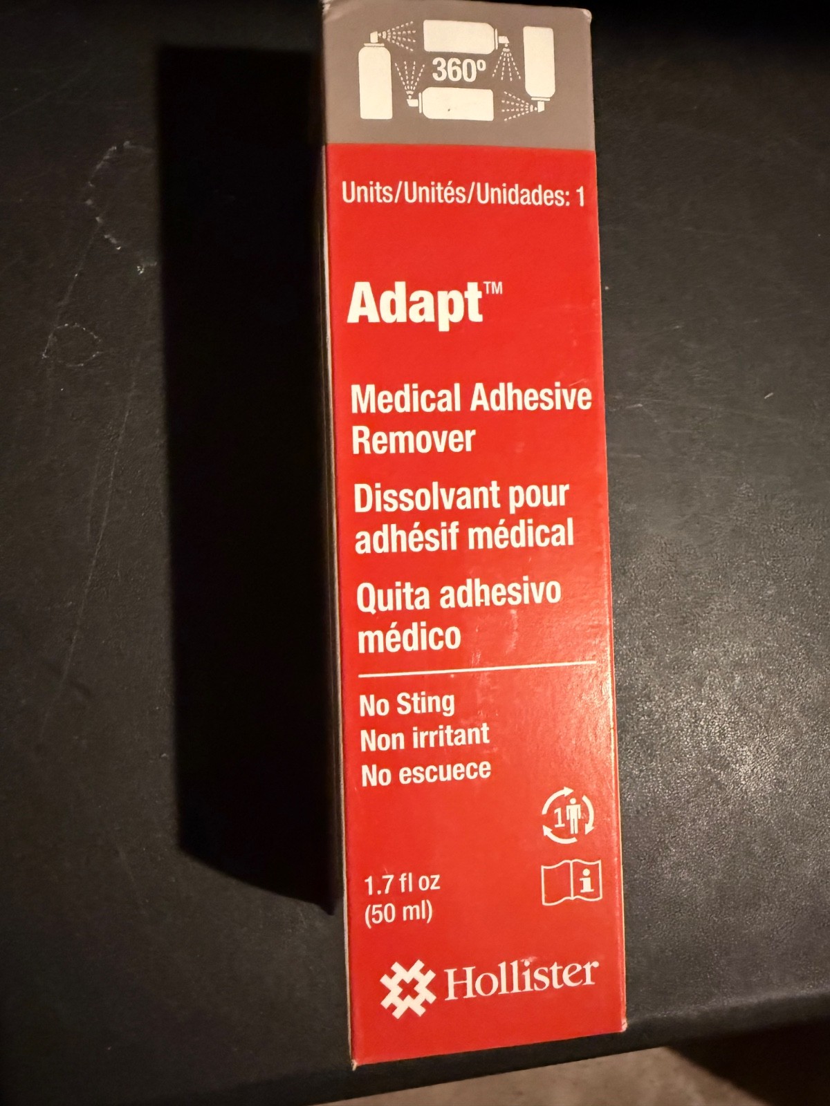 Hollister 7737 Adapt Medical Adhesive Remover Spray, 1.7 oz. Two boxes
