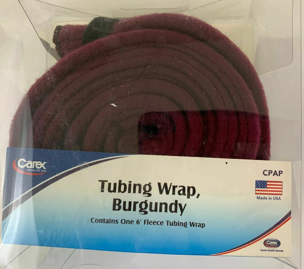 Carex CPAP Tubing Wrap, Burgundy