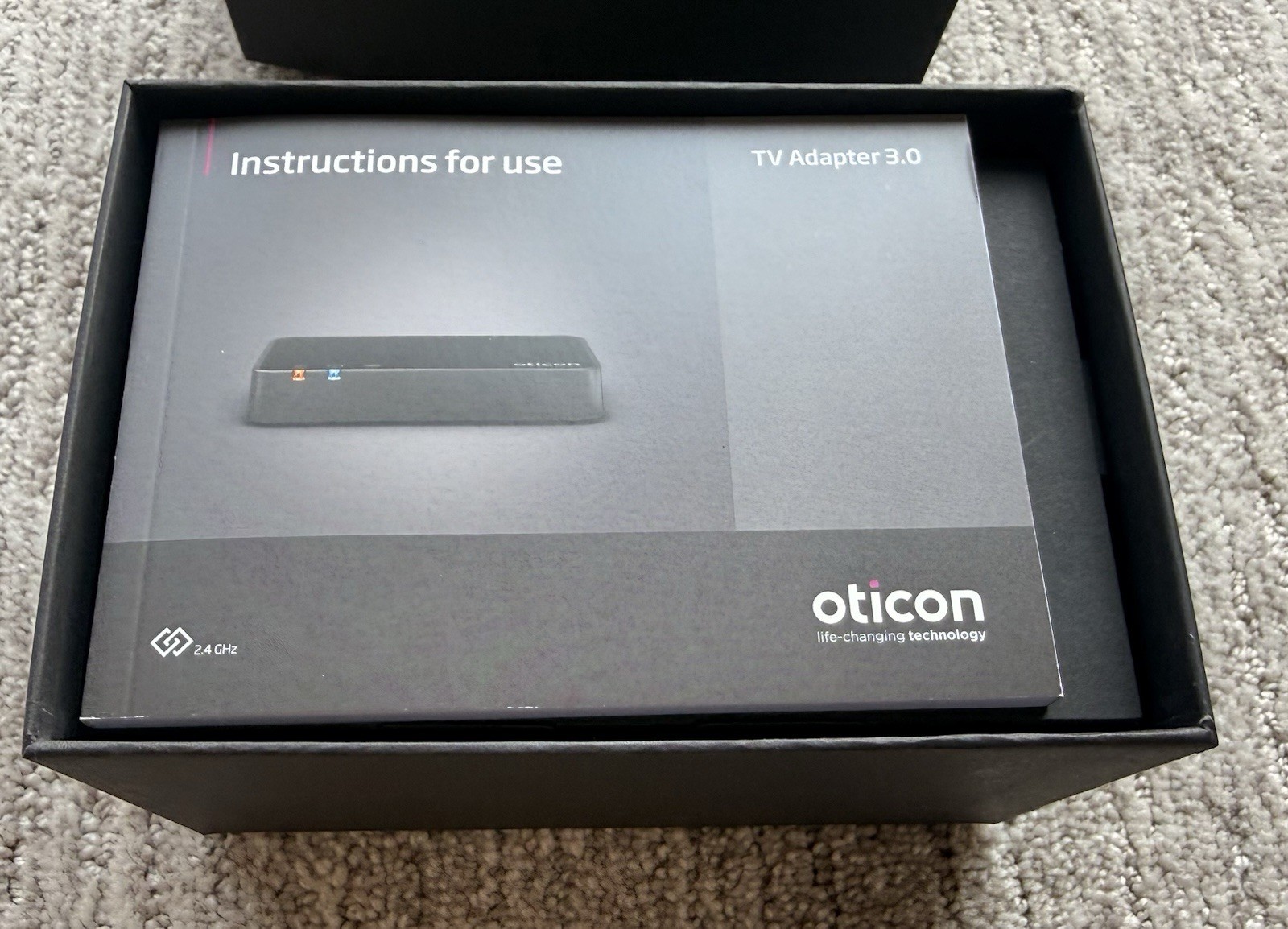 New Oticon TV Adapter 3.0 Wireless Audio Streamer for Oticon Hearing Aids