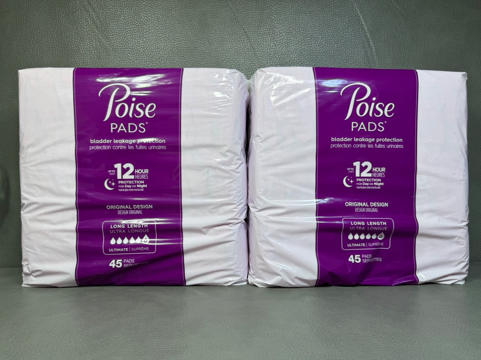 Lot of 90 Poise Incontinence Pads Long Length #6 Ultimate Supreme
