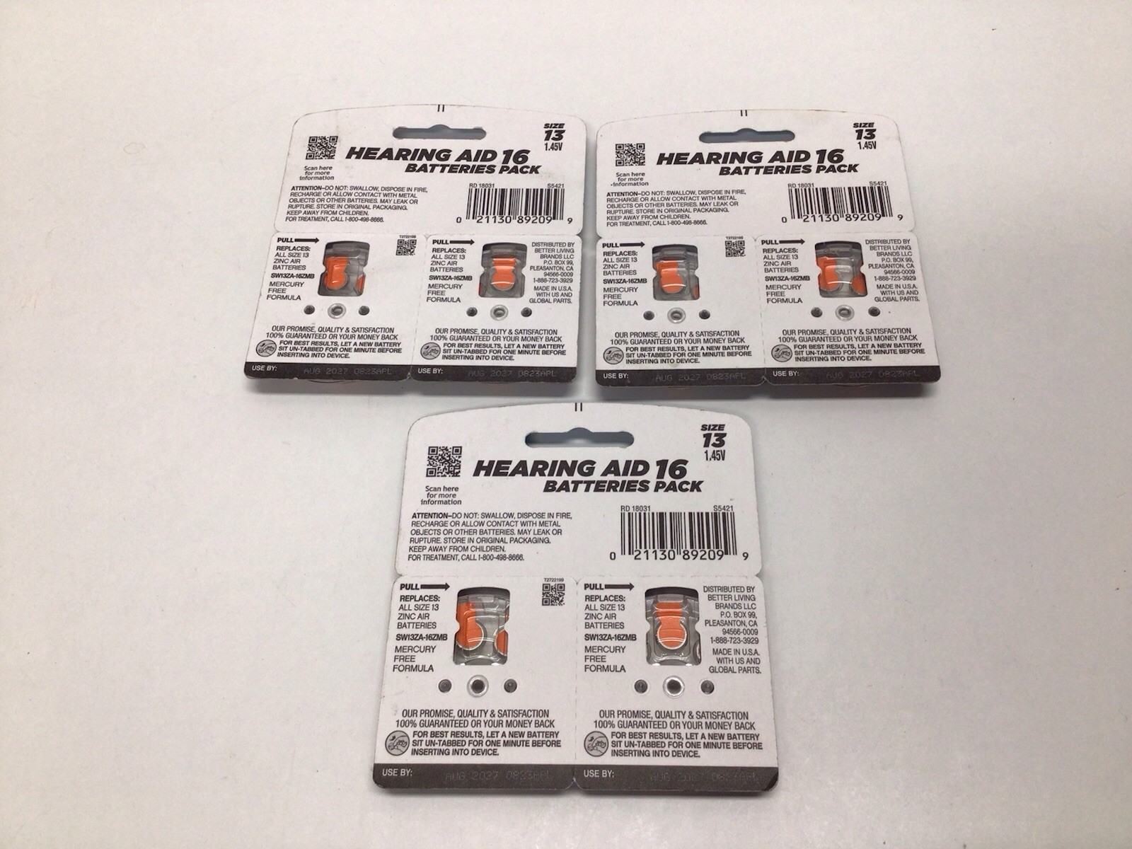 3 Packs 48Pcs Signature SELECT Batteries Hearing Aid Optimum Performance Size 13