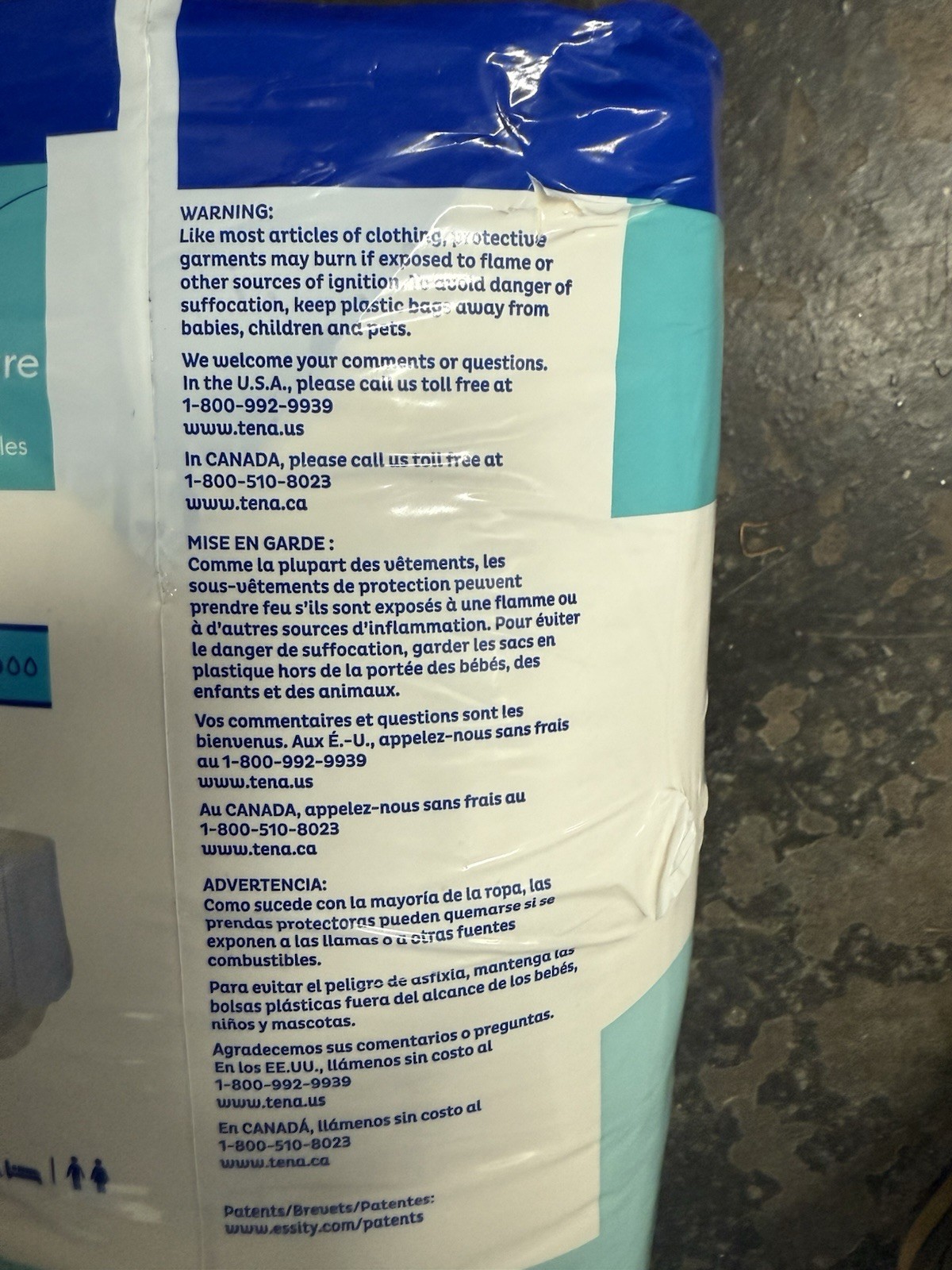 Unisex TENA Complete +Care Ultra Adult Briefs XL 52in – 62in 20ct Incontinence