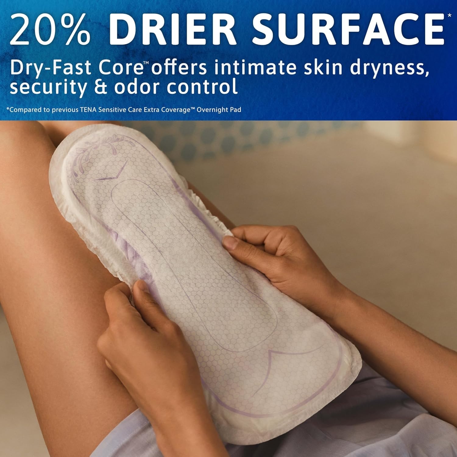 TENA Sensitive Care 90ct Overnight Incontinence Pads – Up to 100% Leak Free