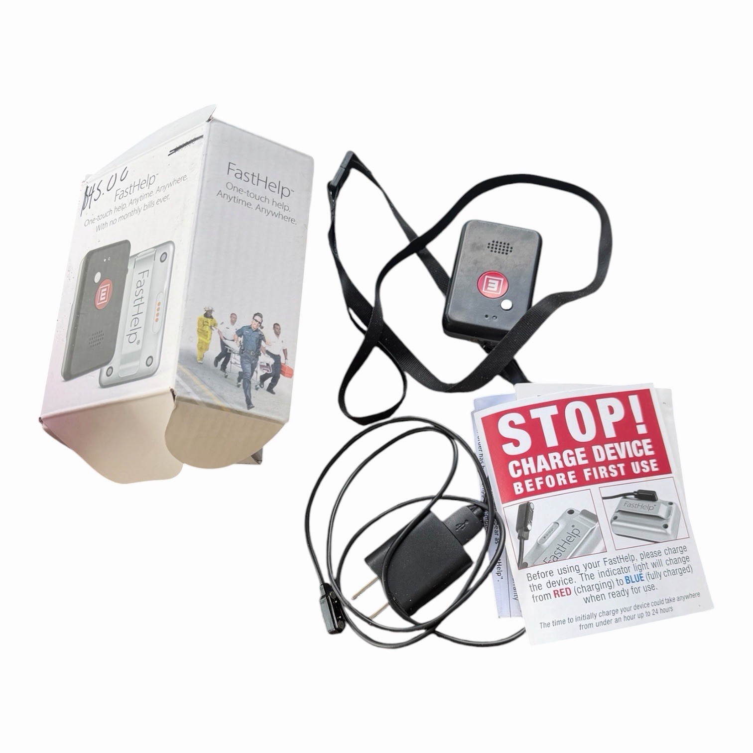 Medical Alert Device NO Monthly FEES Ever No Phone Needed ALERT FastHelp New