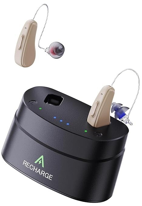RIC Hearing Aids for Seniors Rechargeable Receiver-In-Canal Hearing Aid