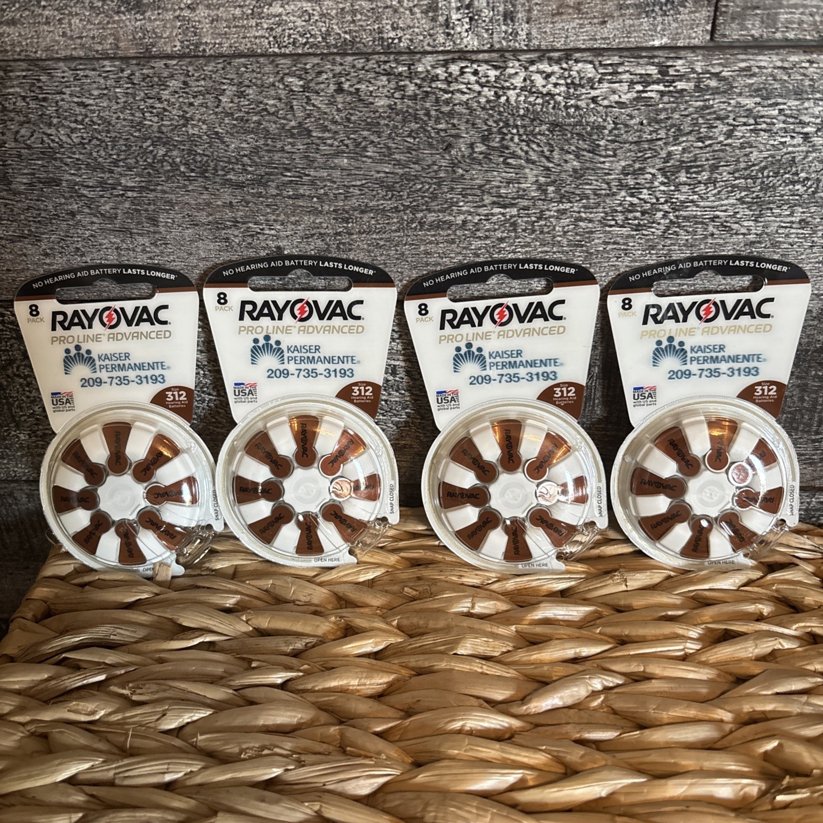 Rayovac 312 Hearing Aid Battery 4x 8-Pack 32 Batteries NEW OLD STOCK SEE BELOW