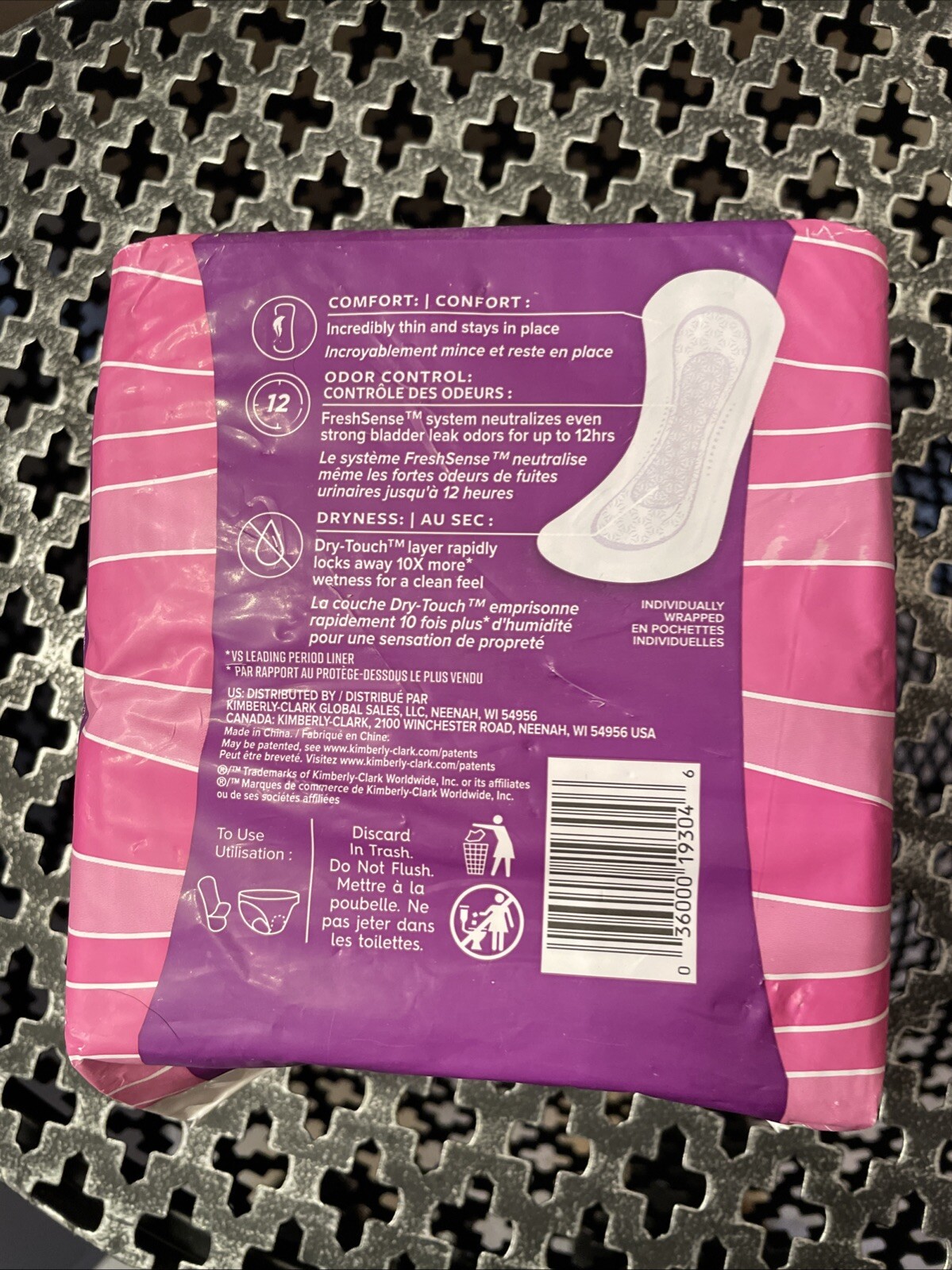 Poise Liners Very Light Absorbency 44 Incontinence Pads