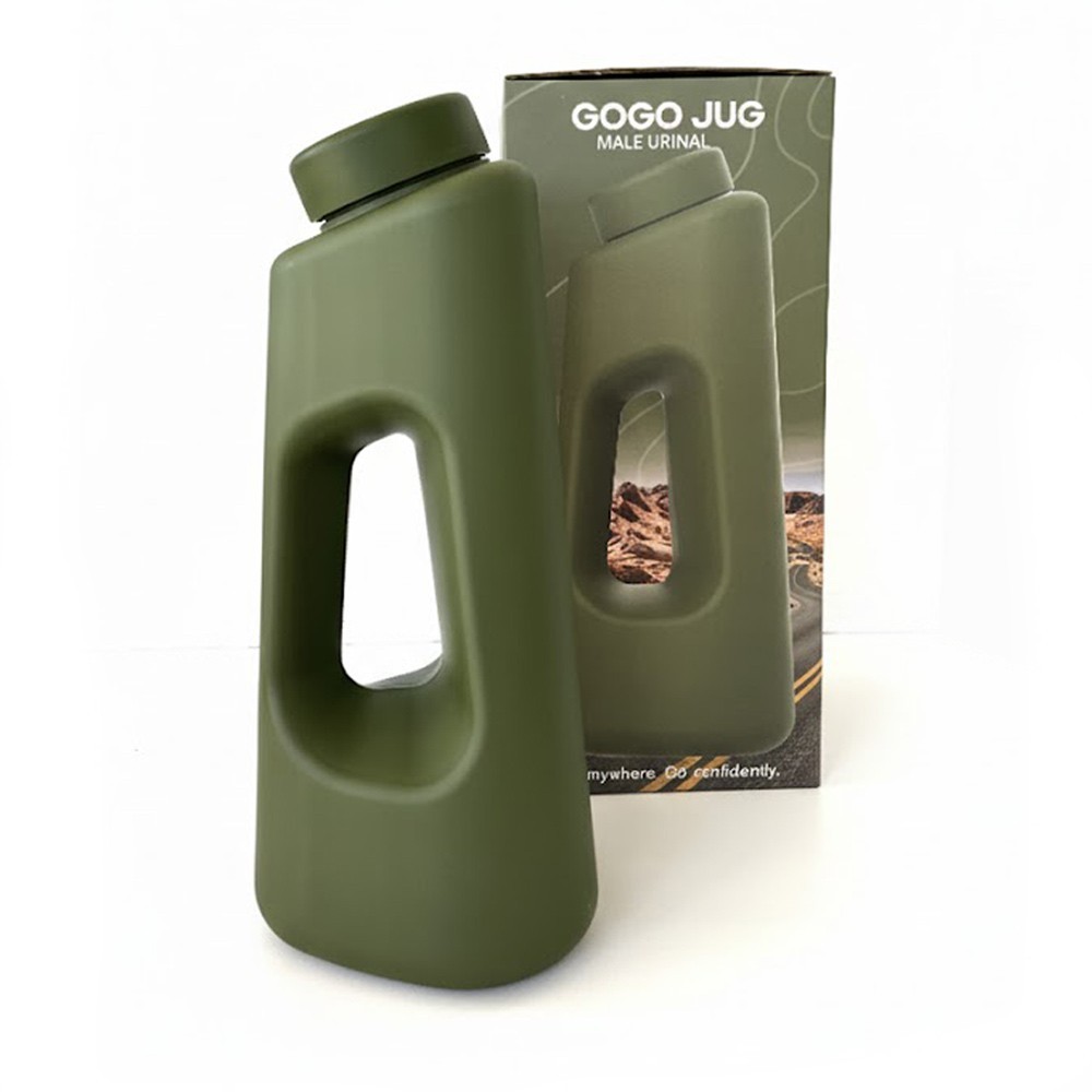 Gogo Jug – Trucker’s Portable Male Urinal Bottle – Large 42oz Capacity – Green