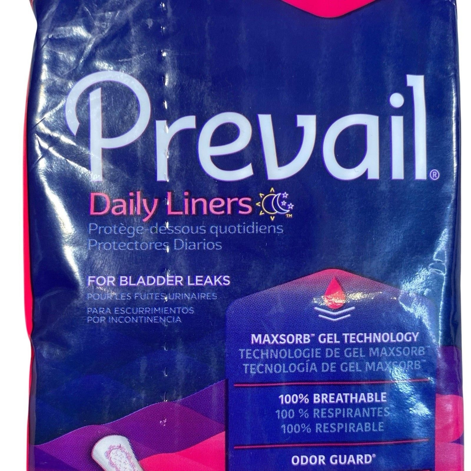 Prevail NWT Incontinence Liners Bladder Leaks Regular Light Absorbency 26 Count
