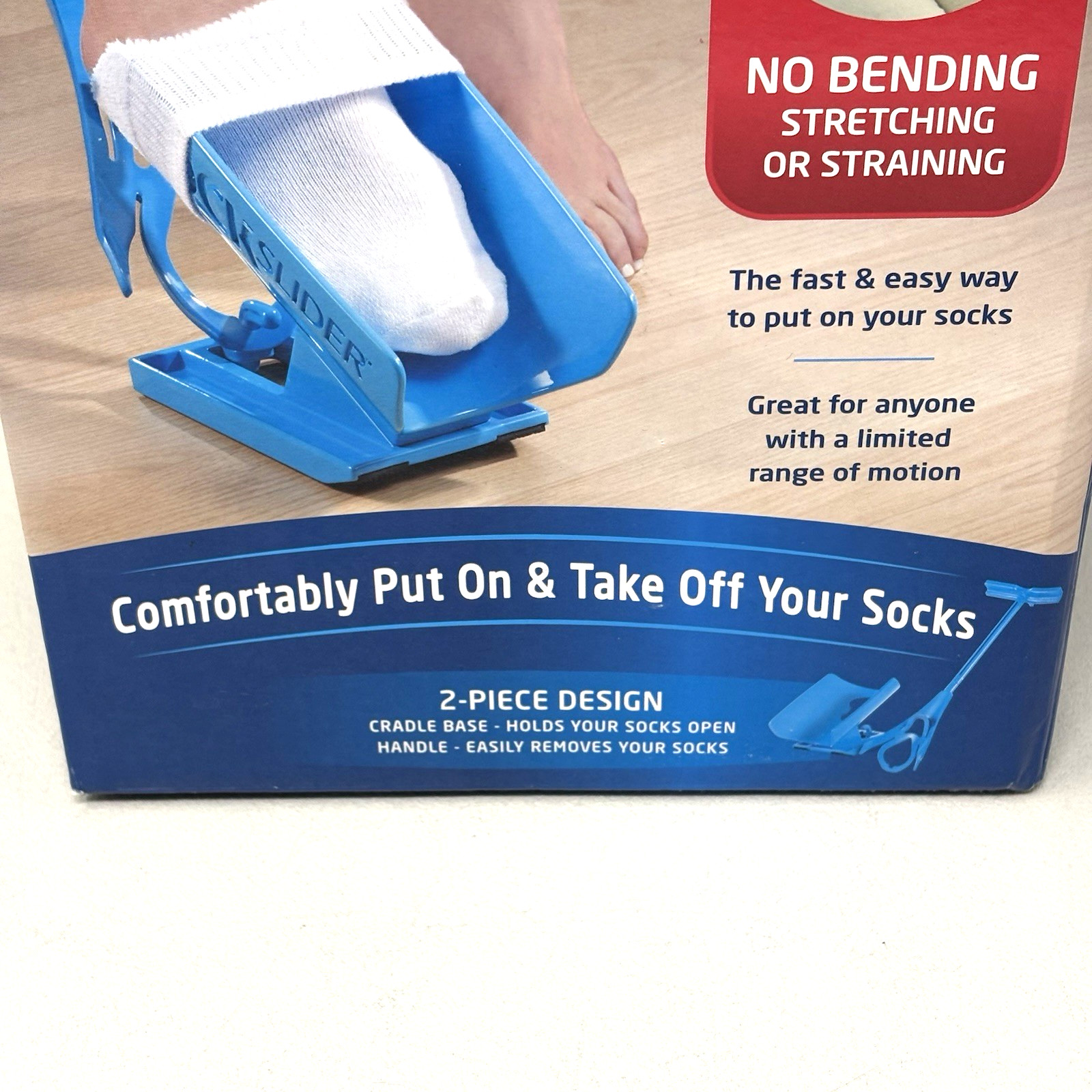 Sock Slider As Seen On TV 2 Piece Design New in Sealed Box
