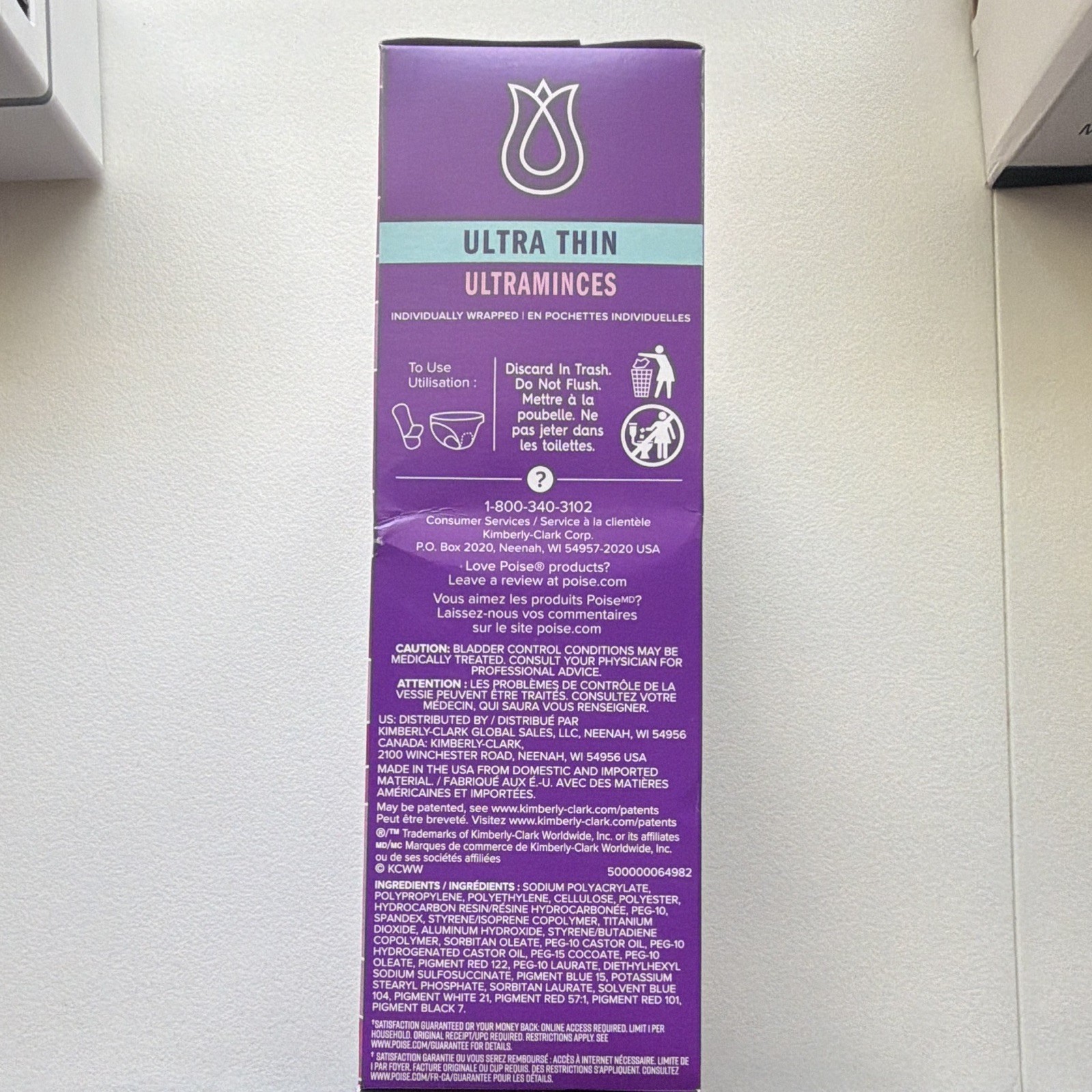 Poise Fresh Protection Ultra Thin Incontinence Pads Moderate Size 4, 48 ct